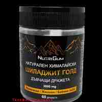 НЕМСКИ Хималайски Шиладжит с Ашваганда, дъвчащи МЕЧЕТА 3000mg 60бр. Shilajit Gold + ЛЕД ФЕНЕР