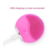 НЕМСКА Електрическа силиконова четка за масаж и почистване на лице, Водоустойчива + ЛЕД ФЕНЕР