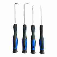 НЕМСКИ КОМПЛЕКТ КУКИ И ШИЛА ЗА О – ПРЪСТЕНИ 4 БРОЯ HAWEK HW-1122 + ЛЕД ФЕНЕР