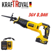 НЕМСКИ Акумулаторен Саблен Трион STAHLMAYER 36V 8,0AH Безжичен Прав трион + ЛЕД ФЕНЕР