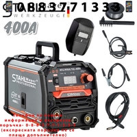 НЕМСКИ Телоподаващ Апарат MIG MAG MMA за заваряване без газ 400А STAHLMAYER-Pro Инверторен Електрожен с Телоподаващо + ЛЕД ФЕНЕР