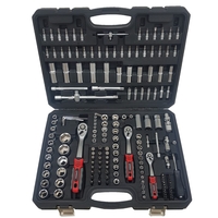 НЕМСКИ Куфар с инструменти 172ч Stahl Mayer Гедоре с 3бр тресчотка + ЛЕД ФЕНЕР