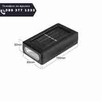 НЕМСКА Комплект сензорна соларна лампа за стена, Време на светене 6-10 часа, Черна, 3 броя + ЛЕД ФЕНЕР