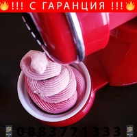 НЕМСКИ Машина За здравословен домашен сладолед Swirlio, Червен + ЛЕД ФЕНЕР