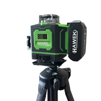 НЕМСКИ 4Д ЛАЗЕРЕН НИВЕЛИР ПРОФЕСИОНАЛЕН 4D 16 ЛИНИИ + ЛАЗЕРНА РОЛЕТКА HAWEK 50 МЕТРА + ЛЕД ФЕНЕР