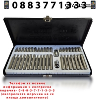 НЕМСКИ Комплект Битове Накрайници STAHLMAYER SM4401 Hex XZN и Torx 1/2″, 3/8″ 40 броя + ЛЕД ФЕНЕР