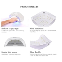 НЕМСКА Комбинирана лампа за маникюр и педикюр SUN X, Бяла, UV LED, 54W + ЛЕД ФЕНЕР