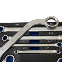 НЕМСКО КЛЮЧОВЕ S – ОБРАЗНИ С – ОБРАЗНИ Е-Torx СПЕЦИАЛНИ КЛЮЧОВЕ КОМПЛЕКТ 14части HAWEK HW-2054 + ЛЕД ФЕНЕР