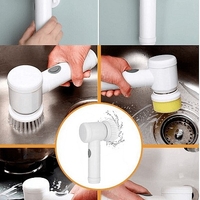 НЕМСКИ Безжична акумулаторна четка, Magic brush, 3 степени на скорост, 3 различни накрайника + ЛЕД ФЕНЕР