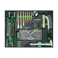 НЕМСКА Количка – ШКАФ С ИНСТРУМЕНТИ С 7 Чекмеджета – 5 пълни ROCKFORCE + ЛЕД ФЕНЕР