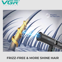 НЕМСКИ Професионален Сешоар VGR-401 – Черен С LED Дисплей