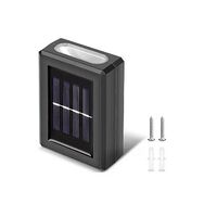 НЕМСКА Комплект сензорна соларна лампа за стена, Време на светене 6-10 часа, Черна, 3 броя + ЛЕД ФЕНЕР