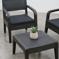 НЕМСКИ Луксозен Градински Комплект С Възглавници Рейна + ЛЕД ФЕНЕР