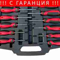 НЕМСКИ Отвертки ТОРКС Комплект 11 части ROCKFORCE + ЛЕД ФЕНЕР