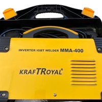 НЕМСКИ Професионален Инверторен Електрожен 400A KRAFTROYAL Заваръчен Апарат ММА с дисплей в Куфар + ЛЕД ФЕНЕР