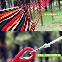 НЕМСКО Единичен хамак, Разноцветен памук, Тегло 120 кг, Размери: 190 x 85 см + ЛЕД ФЕНЕР