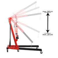 НЕМСКИ Кран за двигател 2 тона жираф + ЛЕД ФЕНЕР