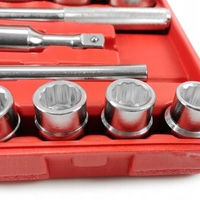 НЕМСКО Гедоре 21 части 3/4 6-стенен или 12-стенен 19-50мм Mar-Pol + ЛЕД ФЕНЕР