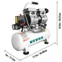 НЕМСКИ Професионален Въздушен компресор 9L + ЛЕД ФЕНЕР