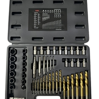 НЕМСКИ Екстрактори за Повредени Болтове, винтове и шпилки 2-18мм 49 части Комплект HAWEK + ЛЕД ФЕНЕР