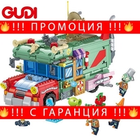 НЕМСКИ Конструктор камион, Gudi, Модел 60009, 933 части + ЛЕД ФЕНЕР