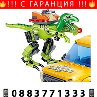 НЕМСКИ Конструктор пикап и Т рекс, Gudi, Модел 50503 256 части + ЛЕД ФЕНЕР