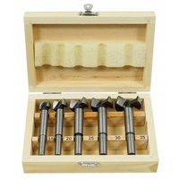 НЕМСКИ Комплект Фрезери За Дърво VOREL 15-35 мм, 5 броя + ЛЕД ФЕНЕР