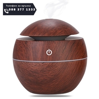 НЕМСКИ Дифузер за етерични масла Ароматизатор и овлажнител, 130 мл + ЛЕД ФЕНЕР