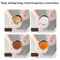 НЕМСКА Чаша за самостоятелно разбъркване на кафе, Автоматична, Магнитно въртяща + ЛЕД ФЕНЕР