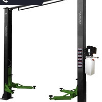 НЕМСКИ ПОДЕМНИК ДВУКОЛОНЕН ЕЛЕКТРОХИДРАВЛИЧЕН 4 ТОНА с горна синхронизация 110 – 1885мм ROCKFORCE + ЛЕД ФЕНЕР