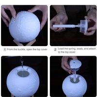 НЕМСКИ Овлажнител за въздух и светеща нощна лампа ЛУНА 3D 2в1 + ЛЕД ФЕНЕР