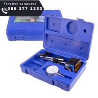 НЕМСКИ Индикаторен Часовник 0 – 10мм + магнитна Стойка ROCKFORCE + ЛЕД ФЕНЕР