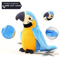 НЕМСКИ Пеещ Повтарящ Папагал Арчи + ЛЕД ФЕНЕР