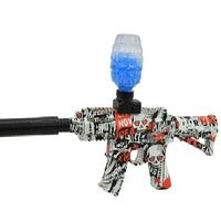 НЕМСКА Пушка с топчета, Дължина 38 см, Калибър 7-8 мм, 1000 топчета, Бял/Син + ЛЕД ФЕНЕР