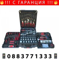 НЕМСКИ Куфар с Инструменти 399 части KRAFT тресчотка ключове отвертки + ЛЕД ФЕНЕР