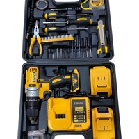 НЕМСКИ Акумулаторен Безчетков Винтоверт 36V 8,0AH 40 части Инструменти + Приставка Адаптер за Винтоверт Резачка за Клони + ЛЕД ФЕНЕР