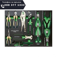 НЕМСКА Количка – ШКАФ С ИНСТРУМЕНТИ С 7 Чекмеджета – 5 пълни ROCKFORCE + ЛЕД ФЕНЕР