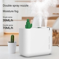 НЕМСКИ Ултразвуков Овлажнител и Дифузер 3000ML Cactus + ЛЕД ФЕНЕР