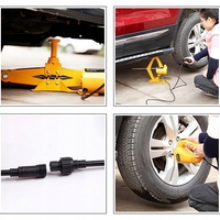 НЕМСКИ Електрически Крик и Гайковерт 2в1 – 12V Комплект HAWEK + ЛЕД ФЕНЕР