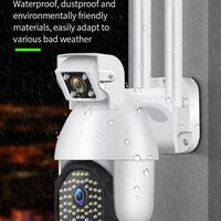 НЕМСКА WIFI FULL HD 2.0MP 50 LED 355° ВЪРТЯЩА КАМЕРА с двойна камера и телефото, IP66 водоустойчива + ЛЕД ФЕНЕР