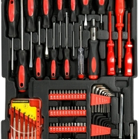 НЕМСКИ Куфар с Инструменти 499 части на колела STAHL MAYER. Tресчотка, тресчотни ключове, отвертки. + ЛЕД ФЕНЕР