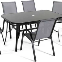 Градински комплект - маса + 6 стола + Подарък ЛЕД ФЕНЕР