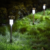 НЕМСКА Градинска соларна лампа, Водоустойчива, 1 брой + ЛЕД ФЕНЕР