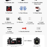 НЕМСКИ Електрически крик за автомобили 5 тона+ ЛЕД ФЕНЕР