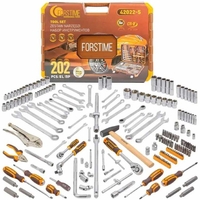 НЕМСКО Гедоре 202 Части 1/4″, 3/8″, 1/2″ FORSTIME + Подарък ЛЕД ФЕНЕР