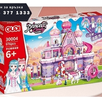 НЕМСКИ Конструктор Candy Castle, Gudi, Модел 30004, Сладък замък, 976 части + ЛЕД ФЕНЕР