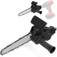 НЕМСКА Универсална Приставка за Винтоверт – 18см Адаптер Верижен Трион Резачка за дърва и клони + ЛЕД ФЕНЕР