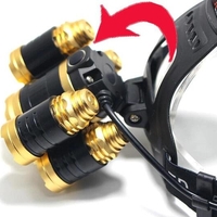 НЕМСКА Водоустойчив челник 5-LED Zoom диода, с презареждащи се батерии + ЛЕД ФЕНЕР