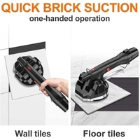 НЕМСКА Безжична Вендуза за плочки Акумулаторна до 100кг Вибромашина + ЛЕД ФЕНЕР