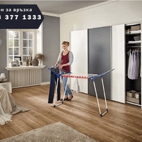 НЕМСКИ Сгъваем сушилник за дрехи, 2 нива, Стабилен + ЛЕД ФЕНЕР